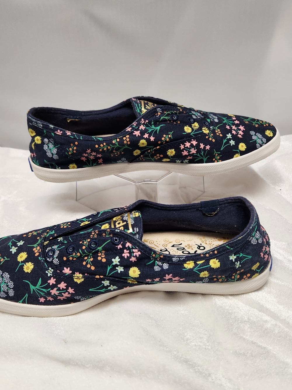 Keds Navy Floral Slip-On Sneakers